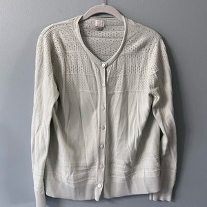 A New Day Light Green Cardigan Long Sleeve Buttons Size Large